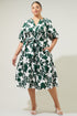 Kane Floral Wynette Tiered Midi Dress Curve